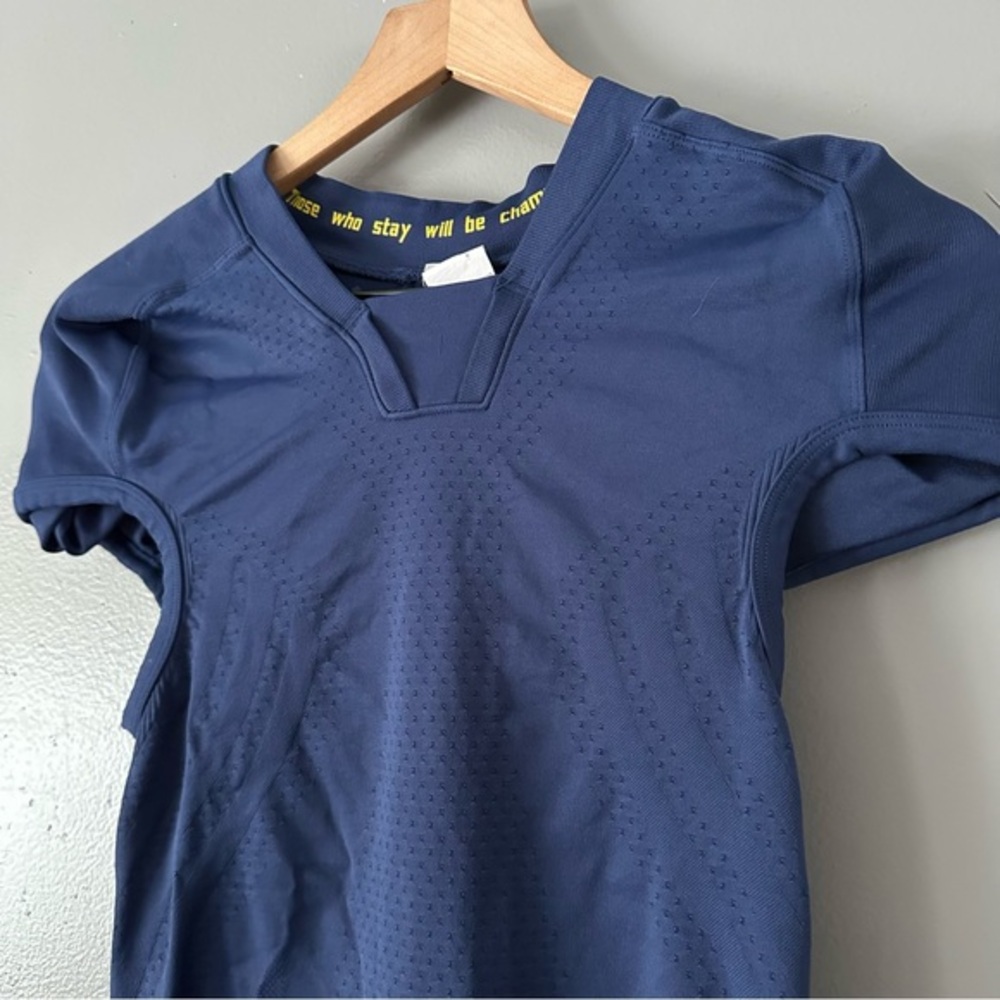 Adidas "Those Who Stay Will Be Champions" Football Uniform Jersey | Blue + Maize - Picture 2 of 7